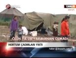 hortum felaketi - Hortum Çadırları Yıktı Videosu