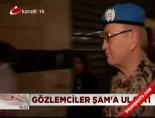 suriye ordusu - Gözlemciler Şam'a ulaştı Videosu