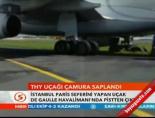 paris - THY uçağı çamura saplandı Videosu
