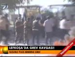 kktc - Lefkoşa'da grev kavgası! Videosu