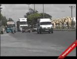 trafik kazasi - Yaşlı Kadın Havada Böyle Takla Attı Videosu