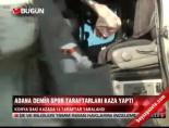 adana demirspor - Adana Demirspor taraftarları kaza yaptı Videosu