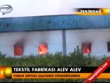 tekstil fabrikasi - Tekstil fabrikası alev alev Videosu