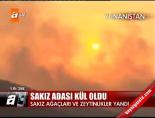 sakiz adasi - Sakız Adası kül oldu Videosu