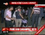 Panelvan şarapomle yuvarlandı