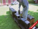 tren raylari - Bahçede Sıradışı Eğlence Videosu