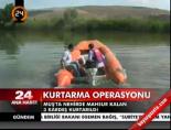 Nehirde mahsur kaldılar
