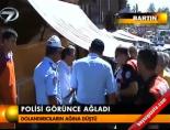 Polisi görünce ağladı