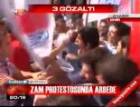 biber gazi - Zam protestosunda arbede Videosu