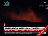 trakya - Tekirdağ'da korkutan yangın  Videosu