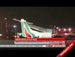 Roma'da uçak aşırı rüzgar nedeniyle pistten çıktı  online video izle