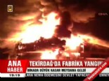 fabrika - Tekirdağ'da fabrika yangını  Videosu