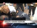 Yaralıya yardıma koştular 