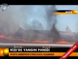 Rize'de yangın paniği 