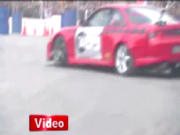 Ankara'daki drift yarışmasında kaza 