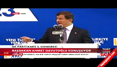 Başbakan Ahmet Davutoğlu Kars'ta konuştu 