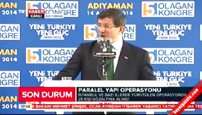 il kongresi - Başbakan Ahmet Davutoğlu Adıyaman İl Kongresi'nde konuştu Videosu