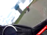 Motorsiklet Kamerasından Kaza Anı 