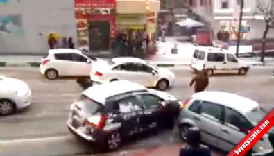 Bak bak bak... Hooop diye kaza anını görüntülediler 