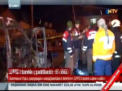yolcu minibusu - Samsun'da Katliam Gibi Kaza.. LGP Tankı ile Minibüs Çarpıştı: 6 Ölü, 5 Yaralı  Videosu