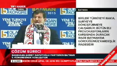Başbakan Davutoğlu, AK Parti Batman İl Kongresinde konuştu