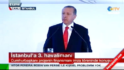 Erdoğan, 3. Havalimanı'nın kredi sözleşmesi töreninde konuştu 