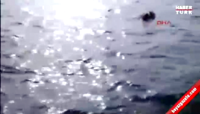 kacak gocmen - Denizden mucize kurtarıldı !  Videosu