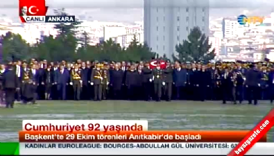 29 ekim cumhuriyet bayrami - Devlet Erkanı Anıtkabir'de !  Videosu