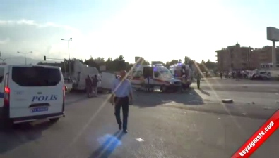 trafik kazasi - Freni patlayan yolcu otobüsü dehşet saçtı Videosu