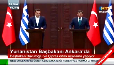 yunanistan - Başbakan Davutoğlu ve Yunan Mevkidaşı Çipras ortak basın açıklaması düzenliyor!  Videosu