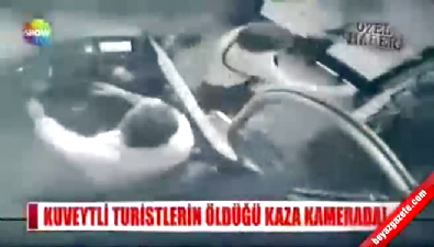 trafik kazasi - Kuveytli turistlerin öldüğü kaza kamerada  Videosu