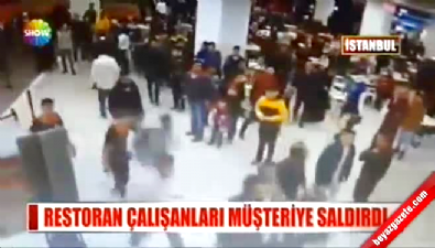 alisveris merkezi - Restoran çalışanları müşteriye saldırdı  Videosu