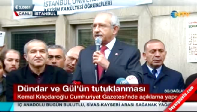 can dundar - Kılıçdaroğlu, Cumhuriyet gazetesi önünde konuştu  Videosu