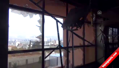 roket saldirisi - PKK roketi hastaneyi vurdu  Videosu