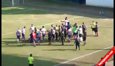 Amatör ligde gaddar tekme 