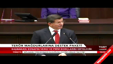 ahmet davutoglu - Davutoğlu terör mağdurlarına destek verileceğini açıkladı  Videosu