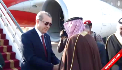 Erdoğan Suudi Arabistan'da resmi törenle karşılandı