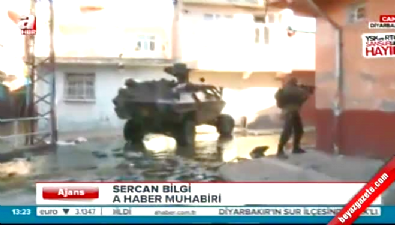 Diyarbakır'un Sur ilçesindeki çatışma kamerada 