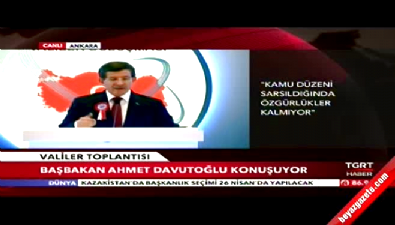 Başbakan Davutoğlu, Valiler Toplantısı'nda konuştu 