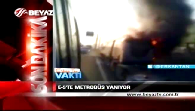 bahcelievler - Şirinevler'de metrobüs yangını Videosu
