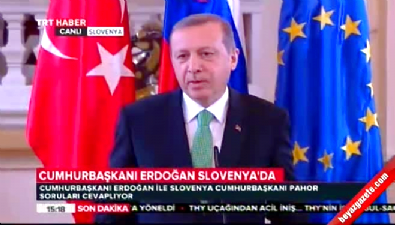 Cumhurbaşkanı Erdoğan Slovenya'da konuştu 