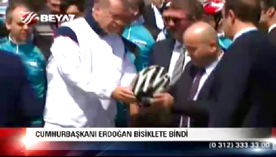 Cumhurbaşkanı Erdoğan'ın bisiklet turundan özel görüntüleri