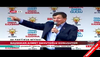 Ahmet Davutoğlu Rize mitinginde konuştu