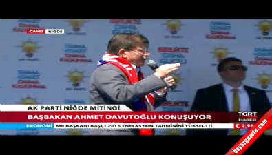 Başbakan Davutoğlu, Niğde mitinginde konuştu 