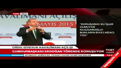 Cumhurbaşkanı Erdoğan Ordu'da konuştu