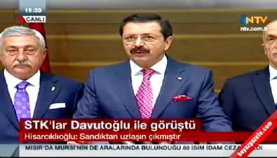rifat hisarciklioglu - STK'lar Davutoğlu ile görüştü, Hisarcıklıoğlu açıklama yaptı  Videosu