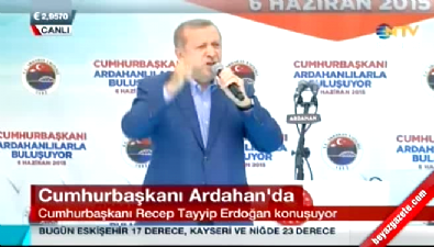 Cumhurbaşkanı Erdoğan Ardahan'da konuştu 