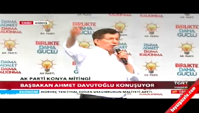 Başbakan Davutoğlu Konya'da halka seslendi