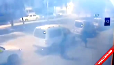 Polis Lojmanlarına Roketatarlı Saldırı kamerada