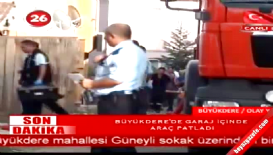 eskisehir - Eskişehir Büyükdere'de Garaj İçinde Araç Patladı Videosu